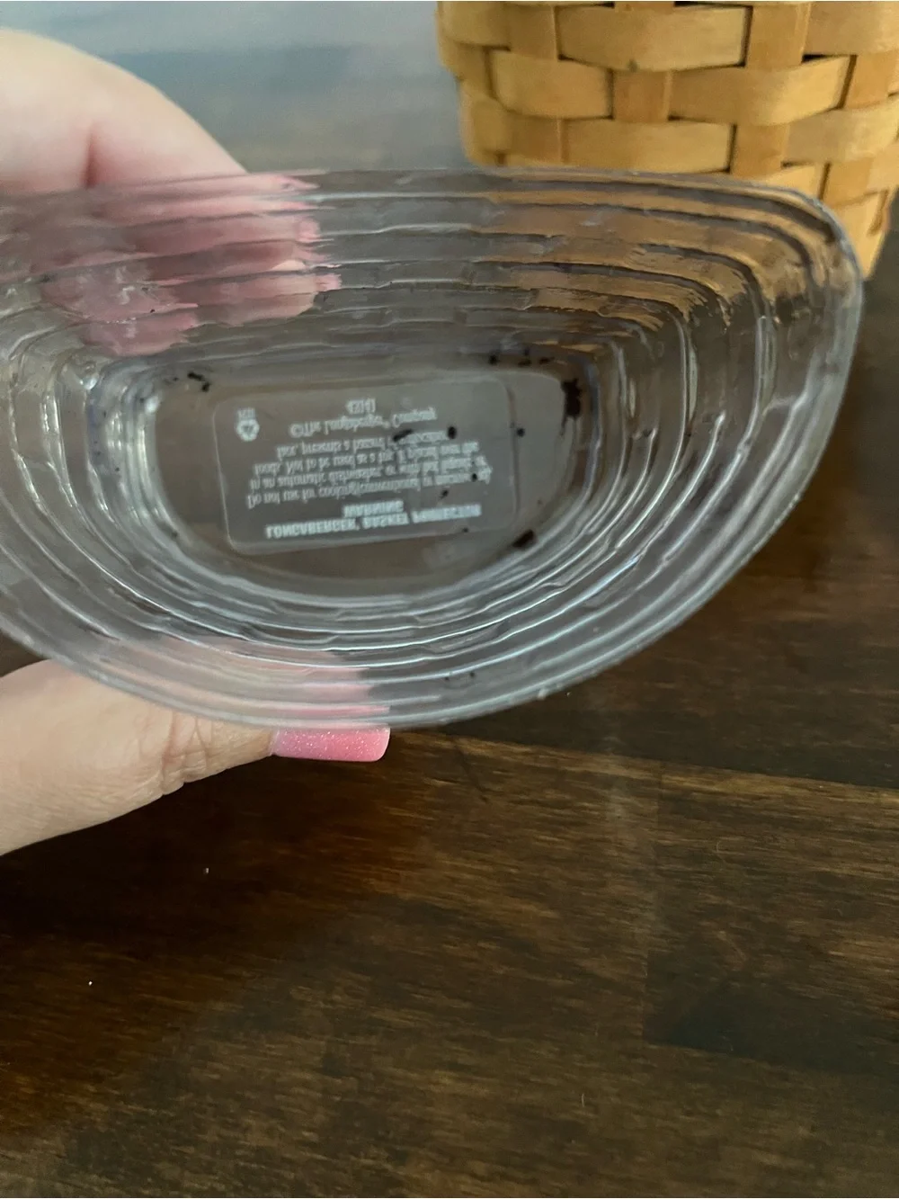 Longaberger Oregano Basket with Heritage Green Fabric Lid